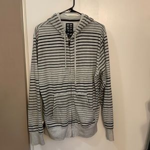 Striped Zip up Hoodie